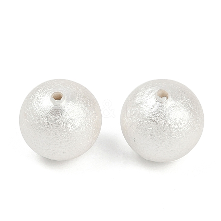 Compressed Cotton Pearl Beads WOVE-V001-A01-10mm-1