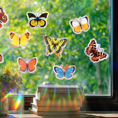 Butterfly Rainbow Prism Electrostatic Window Stickers PW-WG7843B-01-1