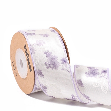 Polyester Lock Edge Printed Flower Ribbon PW-WG70ADC-02-1