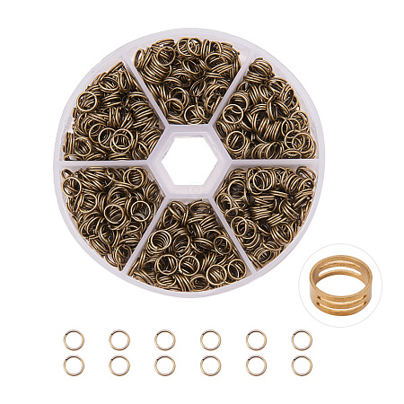 Iron Split Rings Sets IFIN-PH0001-6mm-12AB-1