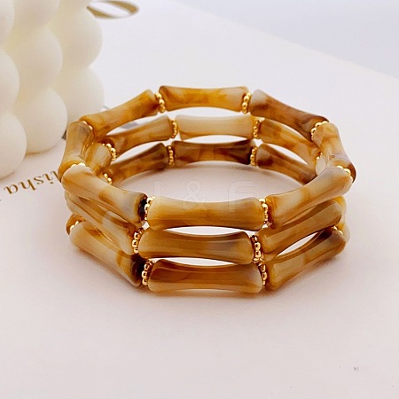 Acrylic Bamboo Joint Beaded Bracelets for Women FS-WG26A21-22-1