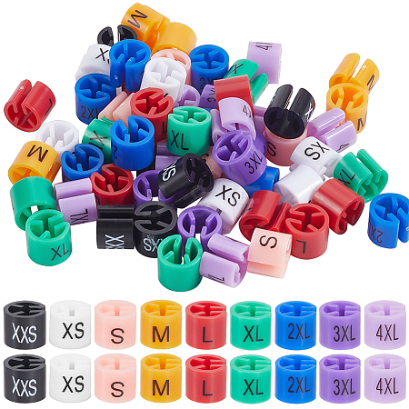 270Pcs 9 Colors Plastic Clothing Trouser Size Markers KY-GF0001-58-1