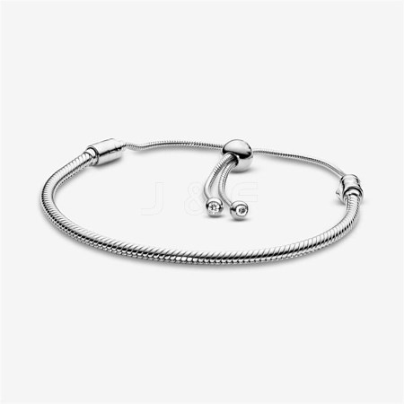 Adjustable Silver Geometry Bracelets BJEW-BB67041-A-1