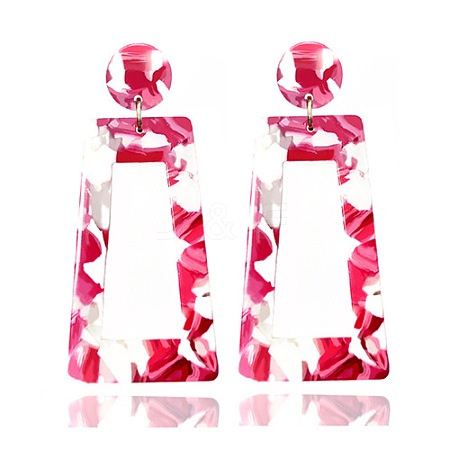 Alloy Acetic Acid Dangle Stud Earrings FS-WG80CFF-06-1
