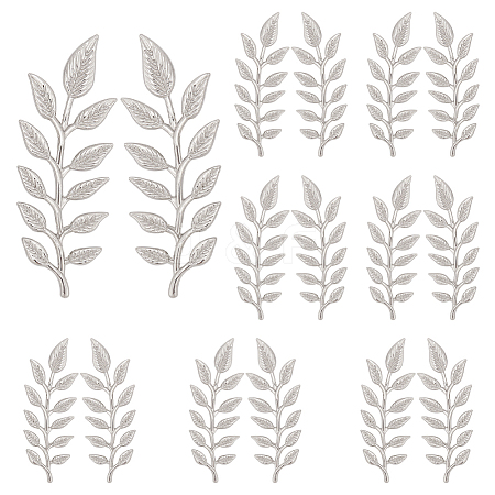 8 Pairs Leaf Alloy Lapel Pin Backs for Backpack Clothes JEWB-HY0001-51P-1