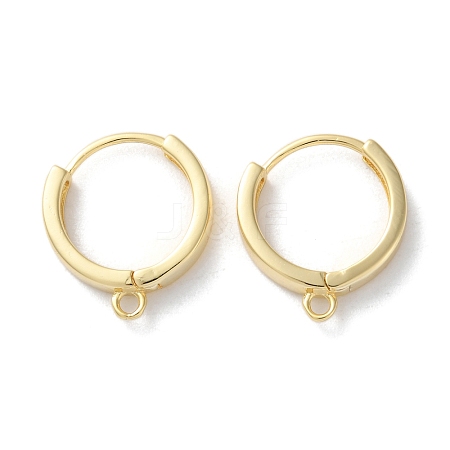 Brass Hoop Earrings Findings EJEW-M025-02P-1