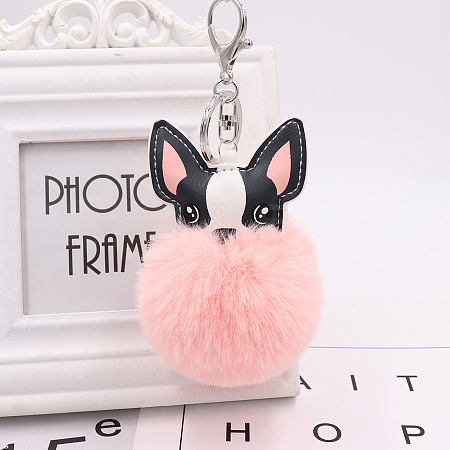 Imitation Rabbit Fur Furry Pom-Pom Keychain for Women PW-WG97950-06-1