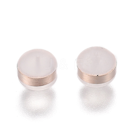 Brass Rings Silicone Ear Nuts SIL-N003-04RG-1