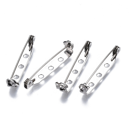 201 Stainless Steel Brooch Pin Back Safety Catch Bar Pins STAS-S117-022D-1