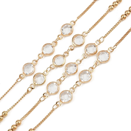 Brass Flat Round Link Chains CHC-H115-28G-1