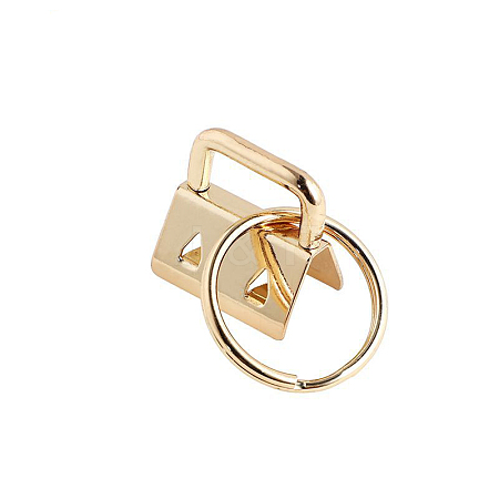 Iron Ribbon Ends with Keychain Split Ring PURS-PW0001-436LG-1