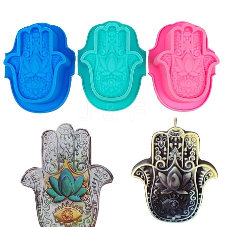 Hamsa Hand DIY Silicone Candle Molds PW-WG70605-01-1