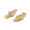 304 Stainless Steel with Crystal Rhinestone Charms STAS-G358-05G-05-2