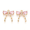Brass Micro Pave Cubic Zirconia Pendants KK-N261-93B-G-1
