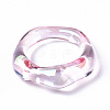 Transparent Resin Finger Rings X-RJEW-T013-001-E03-4