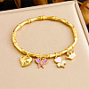 304 Stainless Steel Charm Bangles WG8D240-02-1