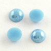 Pearlized Plated Opaque Glass Cabochons PORC-S801-6mm-37-1