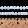 Frosted Imitation Jade Glass Beads Strands GLAA-T032-J4mm-MBB02-4