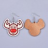Christmas Printed Basswood Dangle Earring EJEW-JE03154-08-2