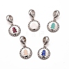 304 Stainless Steel Crystal Rhinestone European Dangle Charms STAS-F278-07P-1