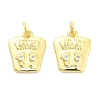 Brass Micro Pave Cubic Zirconia Pendants KK-H527-27G-1