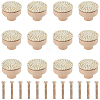 Rattan Woven & Wood Round Drawer Knobs DIY-WH20410-01B-6