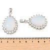 Opalite & Rhinestone Pendants G-K338-31P-03-3