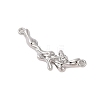 Alloy Crystal Rhinestone Branch Links Connector Charms FIND-Z053-06P-2