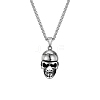 Stainless Steel Halloween Skull Pendant Box Chain Necklaces for Men PW-WGF912C-01-5