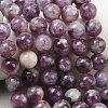 Natural Lepidolite/Purple Mica Stone Beads Strands G-G160-A01-02A-1