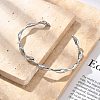 304 Stainless Steel Cuff Bangles for Women BJEW-B108-14P-2