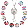 SUNNYCLUE DIY Interchangeable Dome Office Lanyard ID Badge Holder Necklace Making Kit DIY-SC0022-04B-1