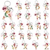 Resin & Acrylic & Faux Suede Tassel Keychain KEYC-YW00125-01-2