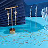 24Pcs 4 Style Brass Herringbone Chain Tassel Pendants KK-PH0004-92-4