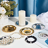 6Pcs 2 Colors Round Iron Jewelry Plates DJEW-OC0001-53-4