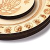 Flat Round Wood Bracelet Display Trays PAAG-PW0009-01G-3