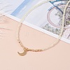 Star & Moon Pendant Necklaces Set for Teen Girl Women NJEW-JN03738-02-3