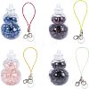 Transparent Glass Wishing Bottle Pendant Decoration HJEW-PH0001-29-1