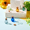 6Pcs 6 Colors Round Glass Cork Bottles Ornament AJEW-TA0001-75-5