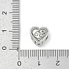 925 Sterling Silver European Beads STER-R005-02AS-04-3