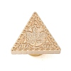 Golden Plated Triangle Shaped Wax Seal Brass Stamp Head STAM-K001-04G-02-2