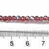 Electroplate Transparent Glass Beads Strands LS-EGLA-A035-T3mm-L13-4