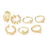 304 Stainless Steel Open Cuff Rings Set for Women SA-CBABC0E-06G-2