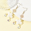 Glass Dangle Earrings EJEW-MZ00752-1