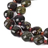 Natural Dragon Blood Beads Strands G-B094-A21-01-3