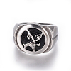 304 Stainless Steel Signet Rings for Men RJEW-K228-05AS-1