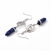 Gemstone Bullet with Vortex Dangle Earrings EJEW-I276-02P-4