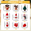 9Pcs 9 Styles Christmas Wool Needle Felting Crafts AJEW-FH0005-27-2