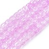 Crackle Transparent Glass Beads Strands GLAA-N069-03A-08-1