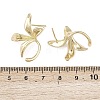 Flower Brass Stud Earring Findings KK-F921-01G-3